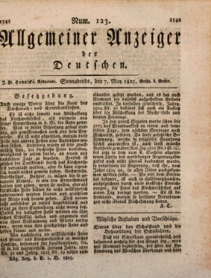 Allgemeiner Anzeiger der Deutschen Samstag 7. Mai 1825