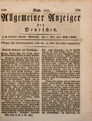 Allgemeiner Anzeiger der Deutschen Mittwoch 11. Mai 1825