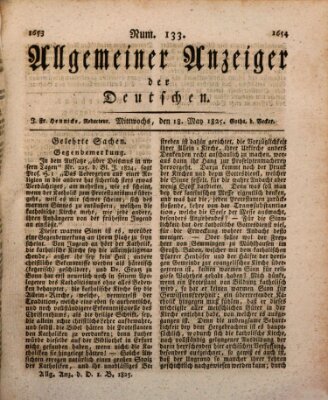 Allgemeiner Anzeiger der Deutschen Mittwoch 18. Mai 1825