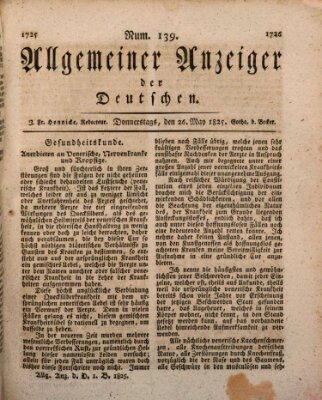 Allgemeiner Anzeiger der Deutschen Donnerstag 26. Mai 1825