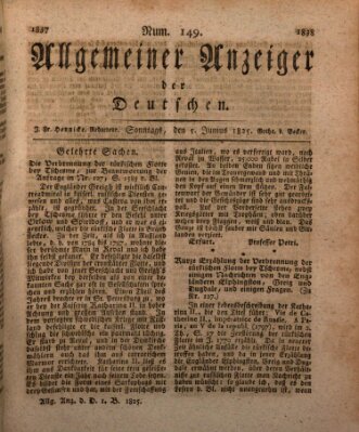 Allgemeiner Anzeiger der Deutschen Sonntag 5. Juni 1825