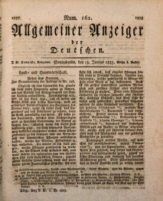 Allgemeiner Anzeiger der Deutschen Samstag 18. Juni 1825