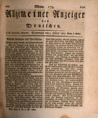 Allgemeiner Anzeiger der Deutschen Dienstag 5. Juli 1825