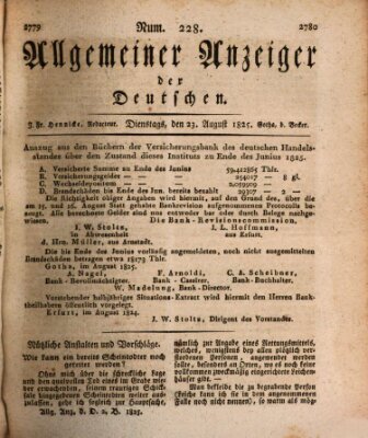 Allgemeiner Anzeiger der Deutschen Dienstag 23. August 1825