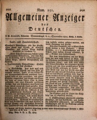 Allgemeiner Anzeiger der Deutschen Donnerstag 15. September 1825