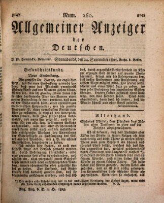 Allgemeiner Anzeiger der Deutschen Samstag 24. September 1825