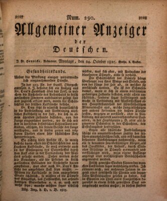 Allgemeiner Anzeiger der Deutschen Montag 24. Oktober 1825