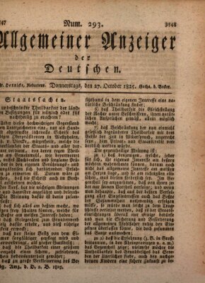 Allgemeiner Anzeiger der Deutschen Donnerstag 27. Oktober 1825