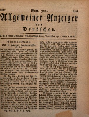 Allgemeiner Anzeiger der Deutschen Donnerstag 3. November 1825