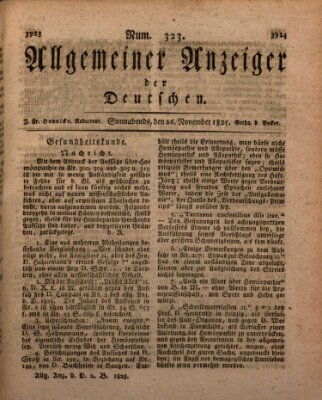 Allgemeiner Anzeiger der Deutschen Samstag 26. November 1825