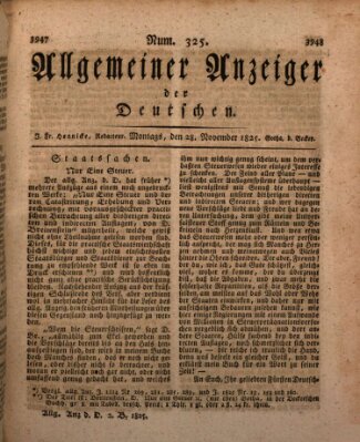 Allgemeiner Anzeiger der Deutschen Montag 28. November 1825