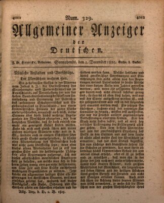 Allgemeiner Anzeiger der Deutschen Samstag 3. Dezember 1825