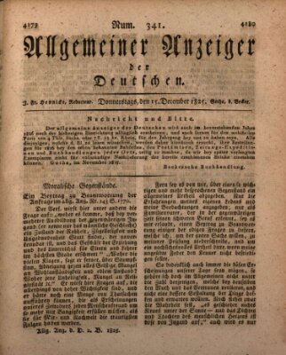 Allgemeiner Anzeiger der Deutschen Donnerstag 15. Dezember 1825