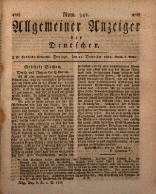 Allgemeiner Anzeiger der Deutschen Freitag 16. Dezember 1825