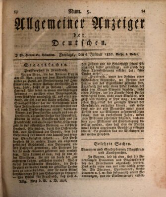 Allgemeiner Anzeiger der Deutschen Freitag 6. Januar 1826