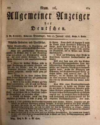 Allgemeiner Anzeiger der Deutschen Dienstag 17. Januar 1826