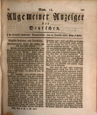 Allgemeiner Anzeiger der Deutschen Donnerstag 19. Januar 1826
