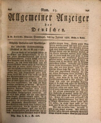 Allgemeiner Anzeiger der Deutschen Dienstag 24. Januar 1826