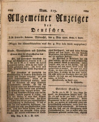 Allgemeiner Anzeiger der Deutschen Mittwoch 3. Mai 1826