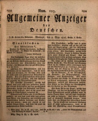 Allgemeiner Anzeiger der Deutschen Montag 8. Mai 1826