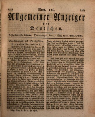 Allgemeiner Anzeiger der Deutschen Donnerstag 11. Mai 1826