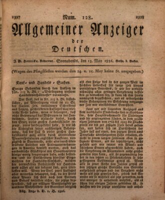 Allgemeiner Anzeiger der Deutschen Samstag 13. Mai 1826