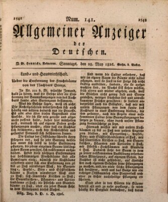 Allgemeiner Anzeiger der Deutschen Sonntag 28. Mai 1826