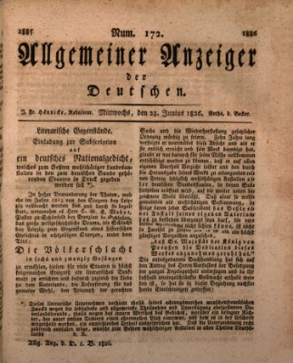 Allgemeiner Anzeiger der Deutschen Mittwoch 28. Juni 1826