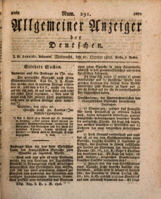 Allgemeiner Anzeiger der Deutschen Mittwoch 25. Oktober 1826