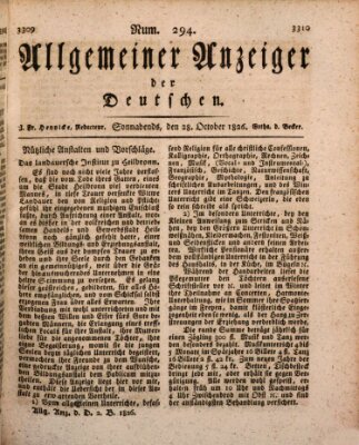 Allgemeiner Anzeiger der Deutschen Samstag 28. Oktober 1826