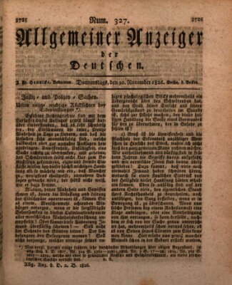 Allgemeiner Anzeiger der Deutschen Donnerstag 30. November 1826