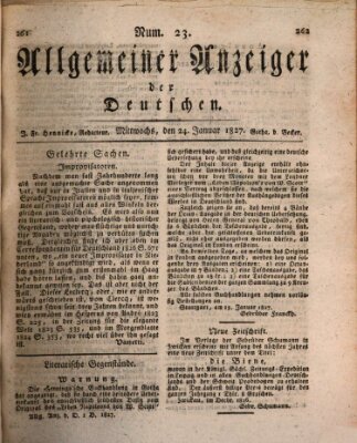 Allgemeiner Anzeiger der Deutschen Mittwoch 24. Januar 1827