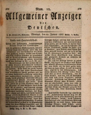 Allgemeiner Anzeiger der Deutschen Montag 29. Januar 1827