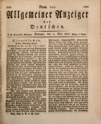 Allgemeiner Anzeiger der Deutschen Freitag 4. Mai 1827