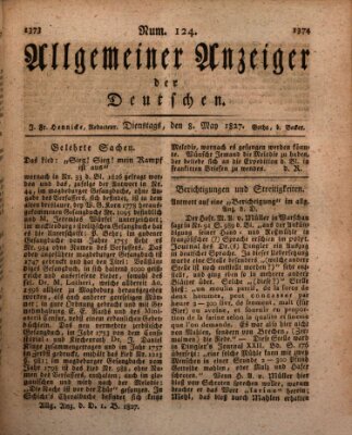 Allgemeiner Anzeiger der Deutschen Dienstag 8. Mai 1827