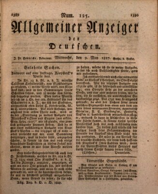 Allgemeiner Anzeiger der Deutschen Mittwoch 9. Mai 1827