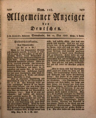 Allgemeiner Anzeiger der Deutschen Samstag 12. Mai 1827