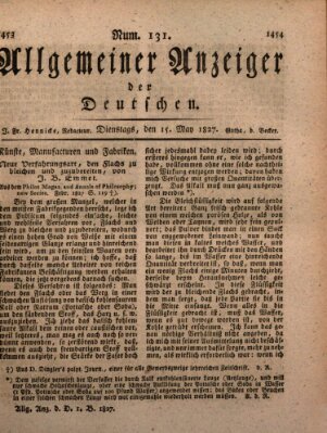 Allgemeiner Anzeiger der Deutschen Dienstag 15. Mai 1827