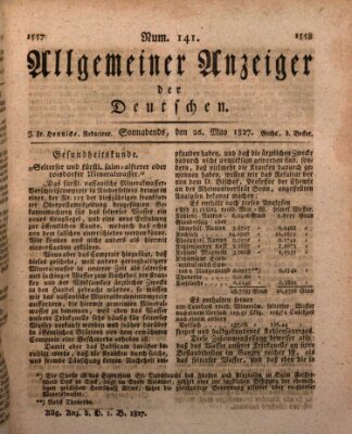 Allgemeiner Anzeiger der Deutschen Samstag 26. Mai 1827