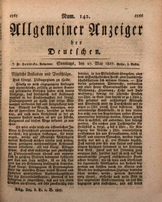 Allgemeiner Anzeiger der Deutschen Sonntag 27. Mai 1827