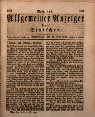 Allgemeiner Anzeiger der Deutschen Donnerstag 31. Mai 1827