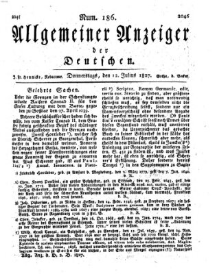 Allgemeiner Anzeiger der Deutschen Donnerstag 12. Juli 1827