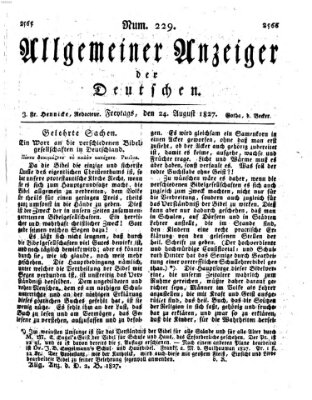 Allgemeiner Anzeiger der Deutschen Freitag 24. August 1827