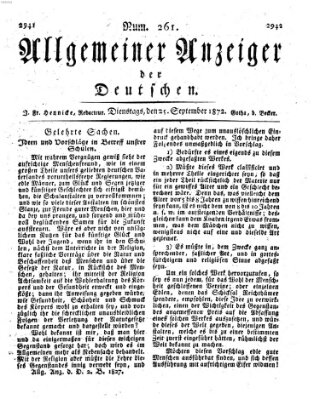 Allgemeiner Anzeiger der Deutschen Dienstag 25. September 1827