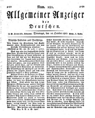 Allgemeiner Anzeiger der Deutschen Dienstag 16. Oktober 1827