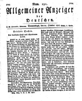 Allgemeiner Anzeiger der Deutschen Donnerstag 25. Oktober 1827