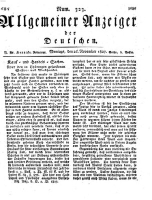 Allgemeiner Anzeiger der Deutschen Montag 26. November 1827