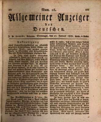 Allgemeiner Anzeiger der Deutschen Sonntag 27. Januar 1828