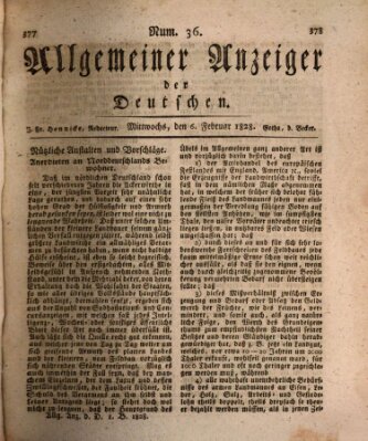 Allgemeiner Anzeiger der Deutschen Mittwoch 6. Februar 1828