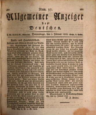 Allgemeiner Anzeiger der Deutschen Donnerstag 7. Februar 1828